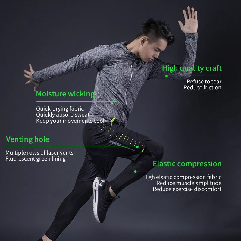 ROCKBROS Cycling Sets Men Women Quick Dry Bike Suits Running Joggers Training Gym Fitness Tracksuits Sport Sets Clothes