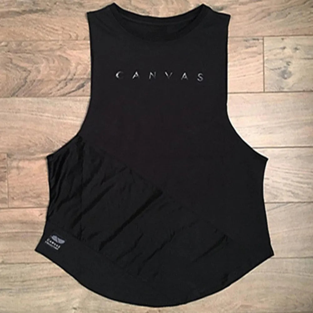 Bodybuilding Sport Tank Tops Men Gym Fitness Workout Sleeveless Shirt Male Stringer Singlet Summer Casual Loose Undershirt Vest