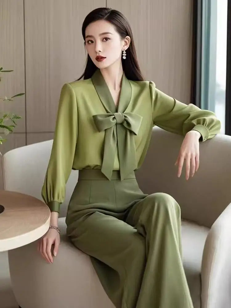 2025 NEW Women Outfits Sets Spring Autumn Casual Fashion Female 2PCS Temperament Slim Office Ladies Suits Pants Two-piece Set