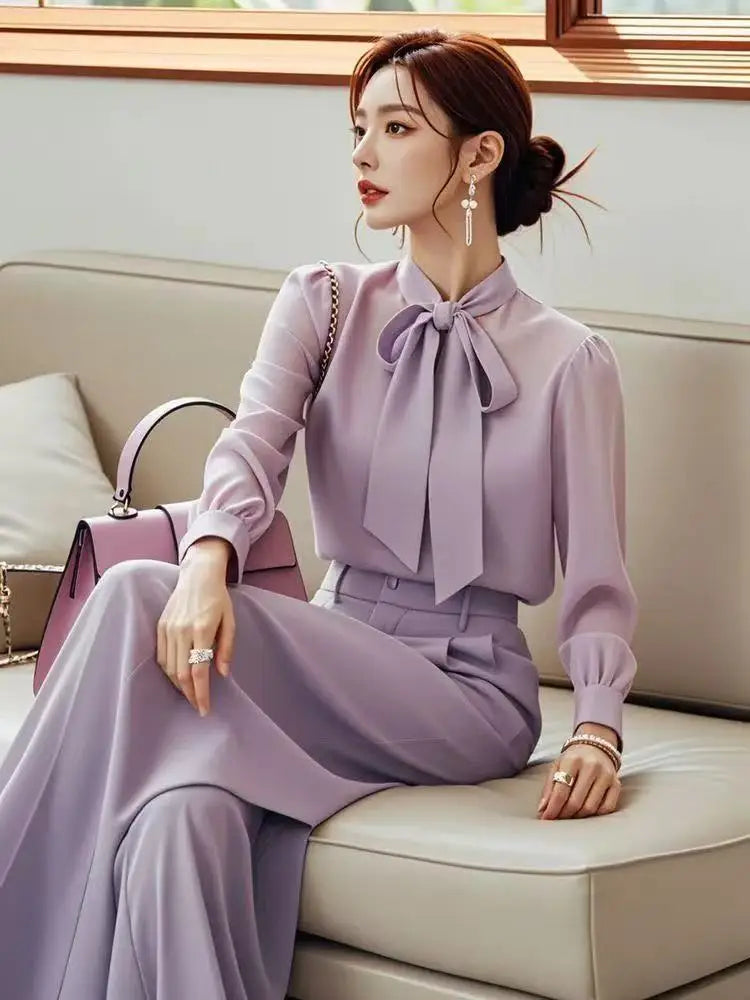 2025 NEW Women Outfits Sets Spring Autumn Casual Fashion Female 2PCS Temperament Slim Office Ladies Suits Pants Two-piece Set
