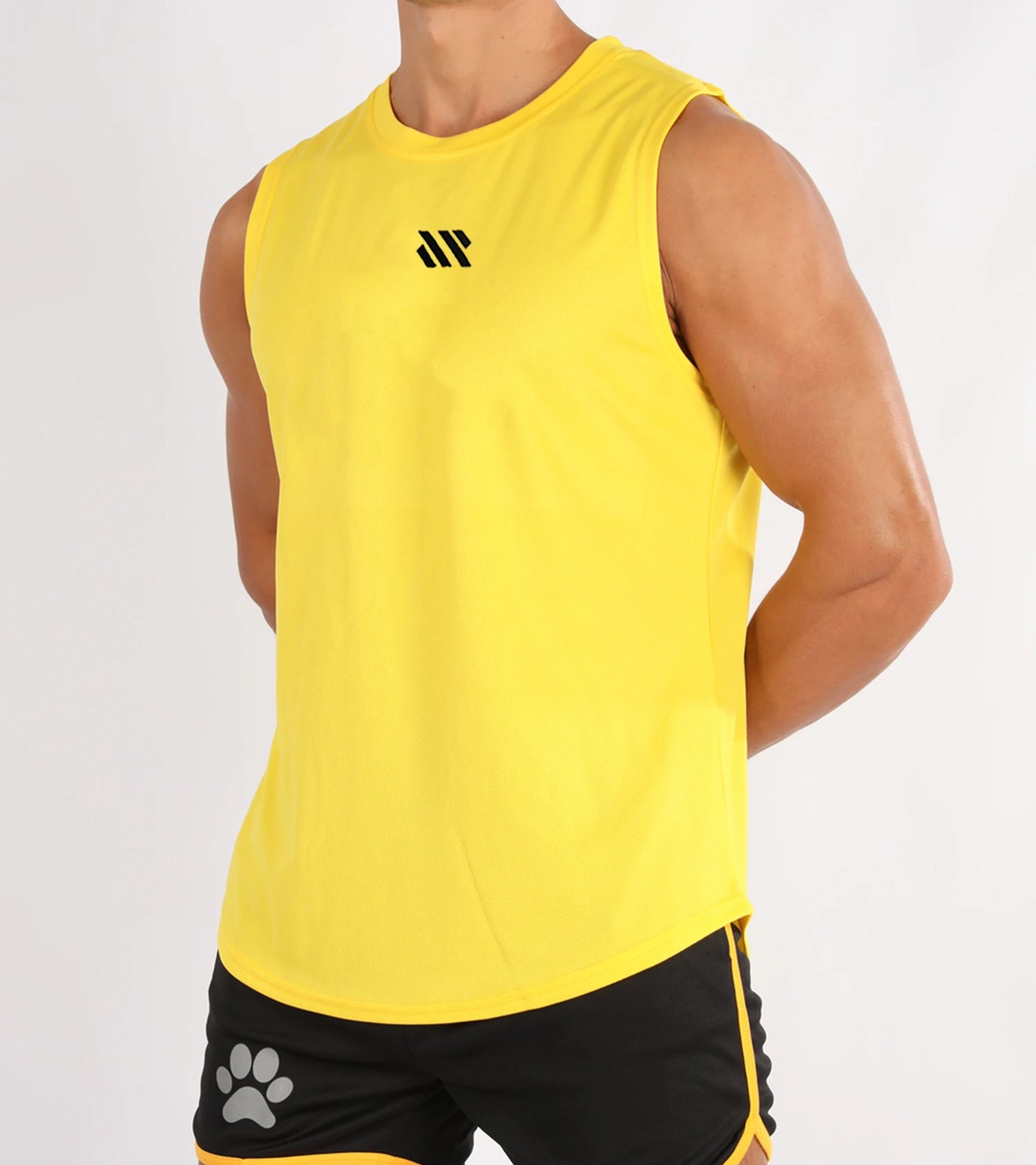 Summer Men's Gym Tank Top Fitness Training Clothing Quick-drying Loose Bodybuilding Sleeveless Shirt Men Fashion Basketball Vest