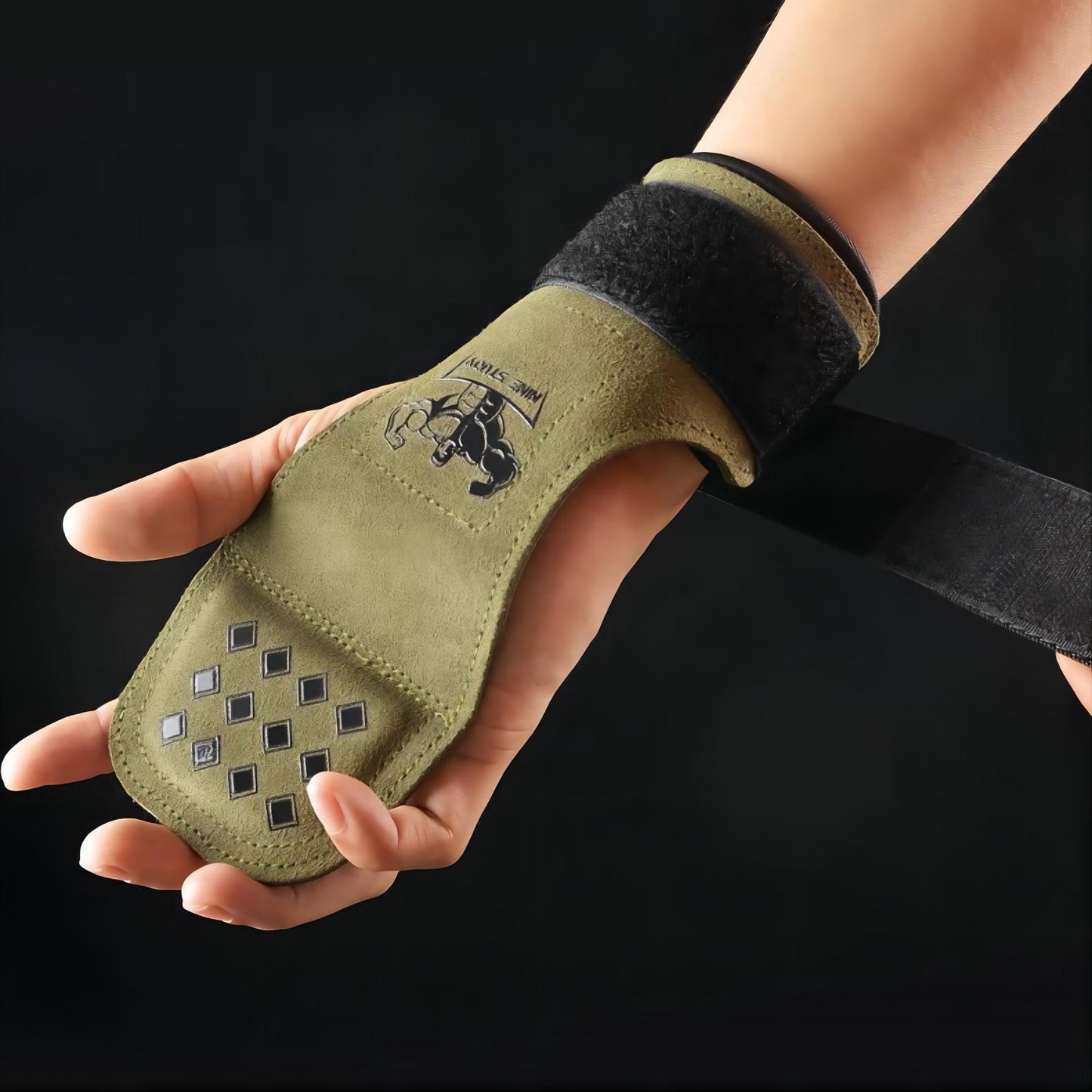 New Leather Gym Gloves Pull-ups Lifting Gymnastic Crossfit Anti-Skid Belt Wraps Support Palm Protection Pads Fitness Accessories - MJP CUP