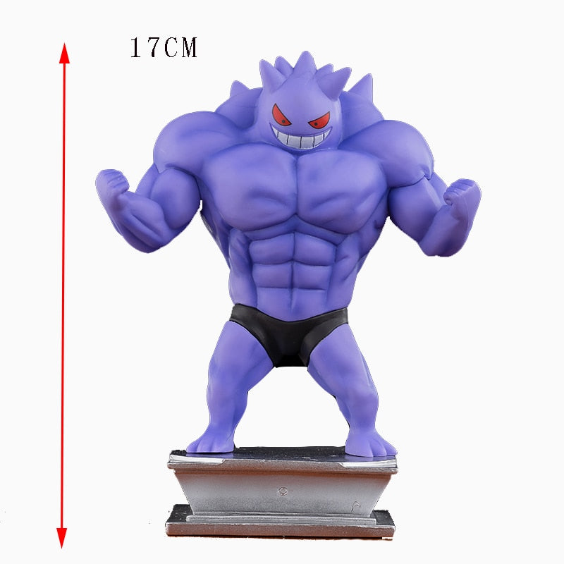 15-17cm Pokemon Muscle Pikachu Gengar weightlifting Charmander Action Figure Creative Garage Kit Model Toys Gifts for Children - MJP CUP