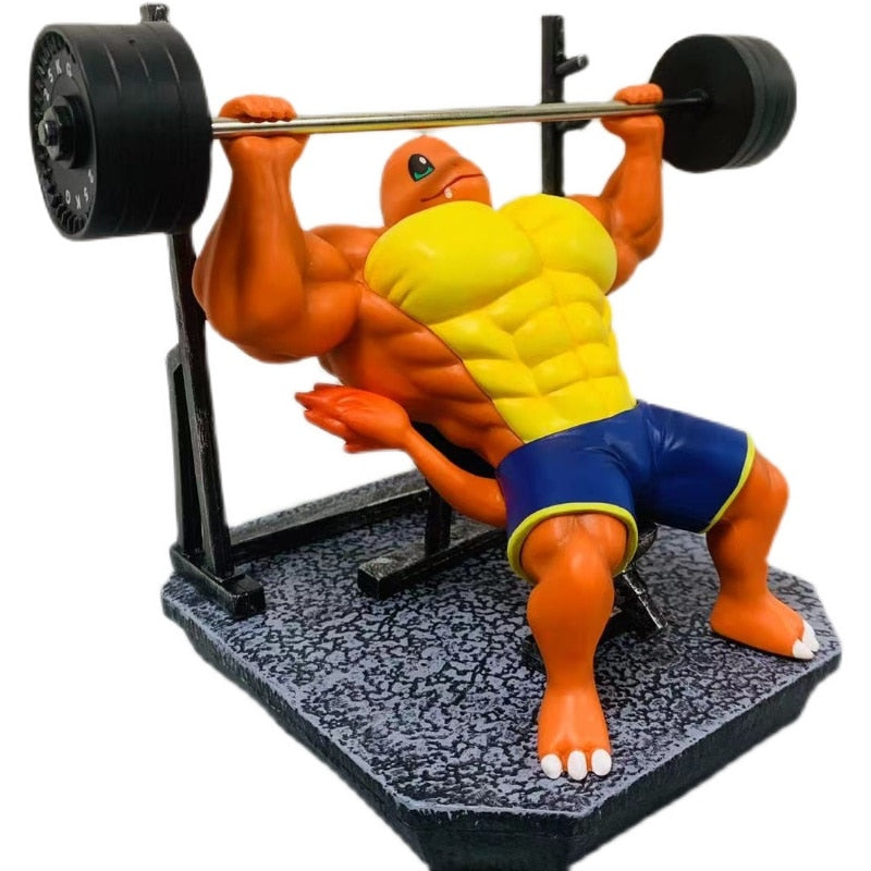 15-17cm Pokemon Muscle Pikachu Gengar weightlifting Charmander Action Figure Creative Garage Kit Model Toys Gifts for Children - MJP CUP