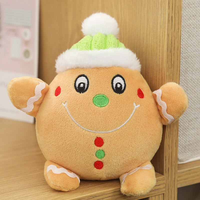 Christmas Santa Clause Dog Squeaky Toys Supplies for Small Large Dogs Lovely Plush Animal Pet Puppy Chew Bite Resistant Toy