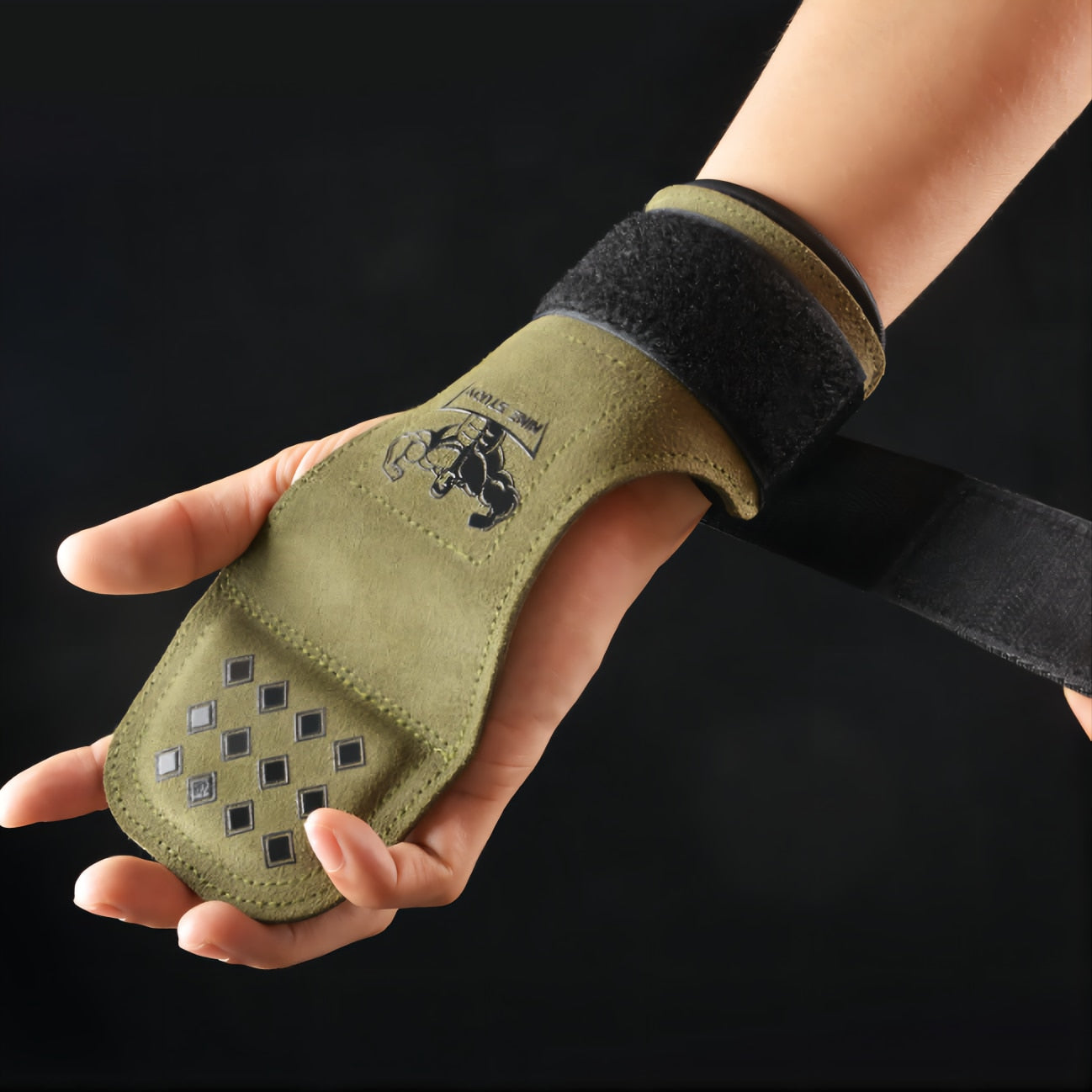 New Leather Gym Gloves Pull-ups Lifting Gymnastic Crossfit Anti-Skid Belt Wraps Support Palm Protection Pads Fitness Accessories - MJP CUP