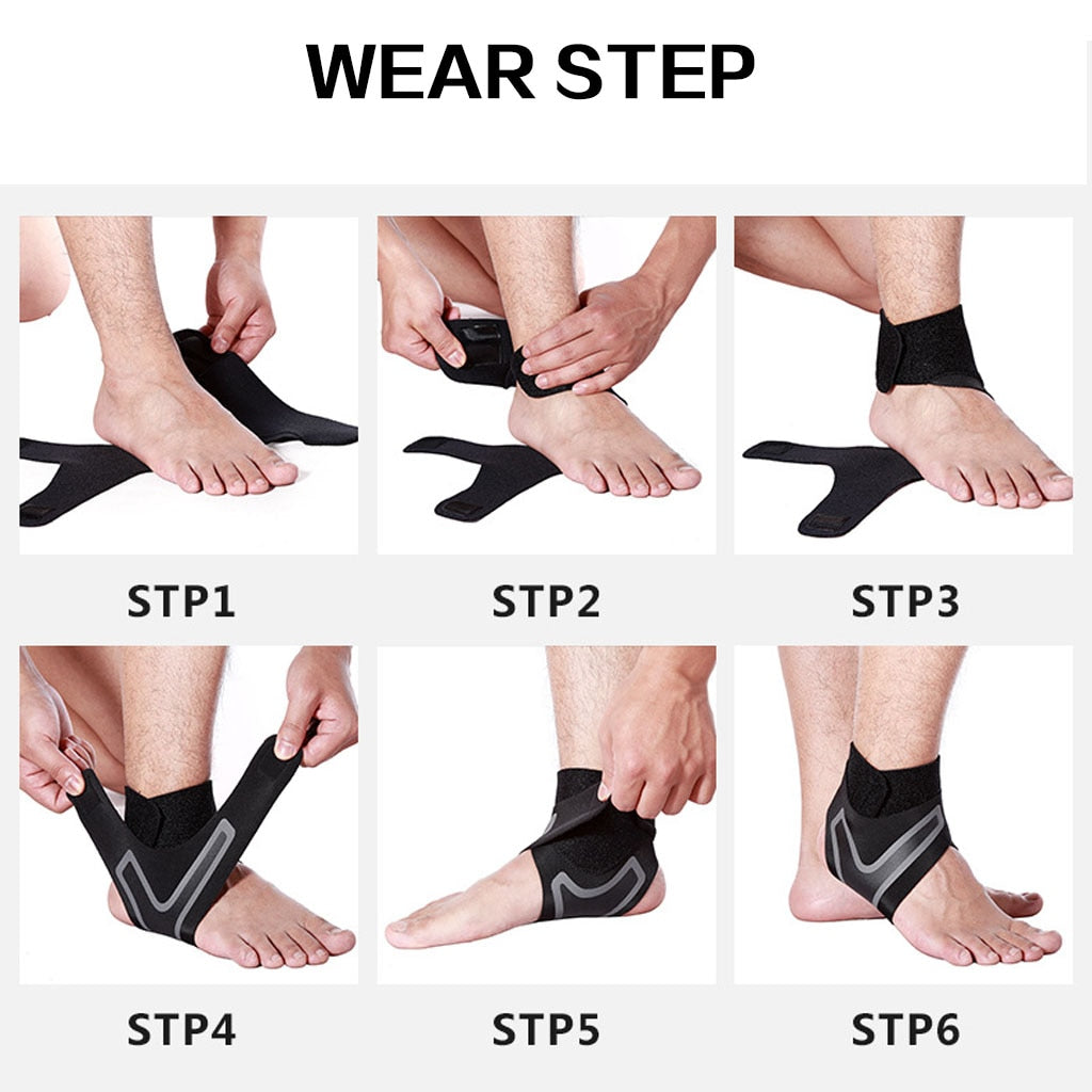WorthWhile 1 PC Fitness Sports Ankle Brace Gym Elastic Ankle Support Gear Foot Weights Wraps Protector Legs Power Weightlifting - MJP CUP