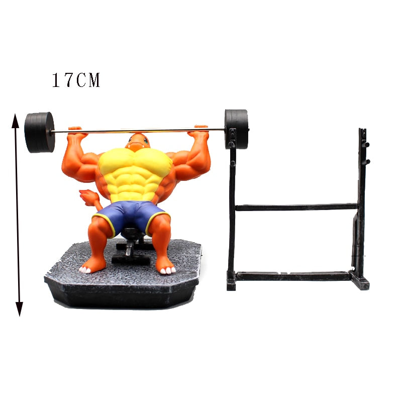 15-17cm Pokemon Muscle Pikachu Gengar weightlifting Charmander Action Figure Creative Garage Kit Model Toys Gifts for Children - MJP CUP
