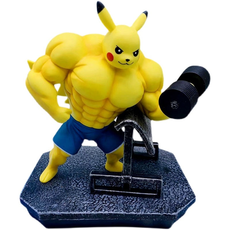 15-17cm Pokemon Muscle Pikachu Gengar weightlifting Charmander Action Figure Creative Garage Kit Model Toys Gifts for Children - MJP CUP