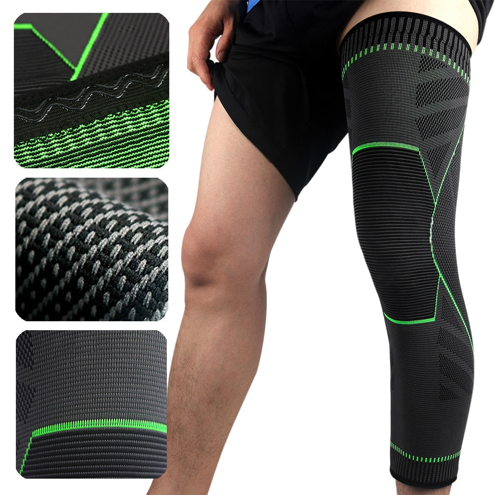 1Pair Sport Full Leg Compression Sleeves Knee Braces Support Protector for Weightlifting Arthritis Joint Pain Relief Muscle Tear - MJP CUP
