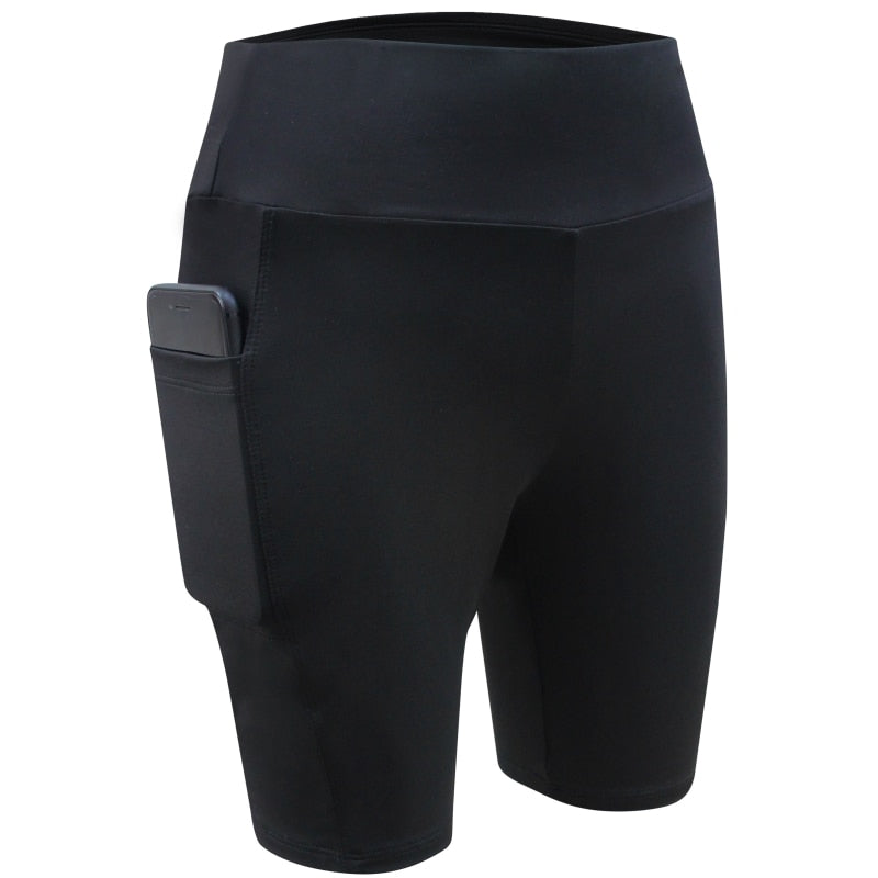 2022 Women's Yoga Pants Gym Pants Sports Running Shorts Quick Dry Leggings Cycling Push-Ups Safety Panties with Side Pockets - MJP CUP