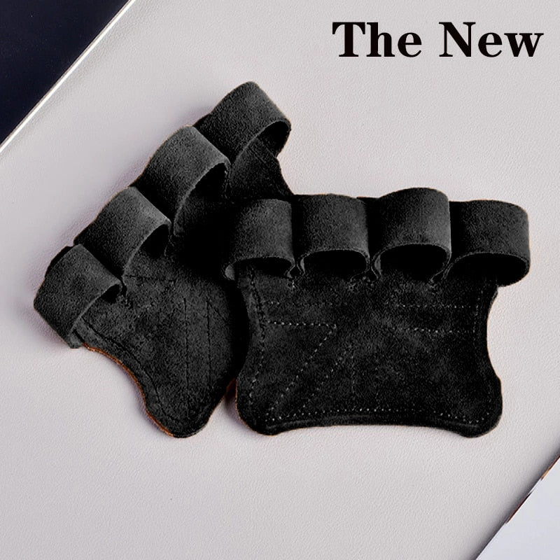 Leather Weight Lifting Training Gloves Palm Protection Women Men Fitness Sports Gymnastics Grips Pull Ups Weightlifting Workout - MJP CUP