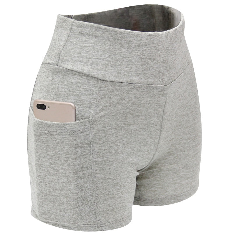 2022 Women's Yoga Pants Gym Pants Sports Running Shorts Quick Dry Leggings Cycling Push-Ups Safety Panties with Side Pockets - MJP CUP