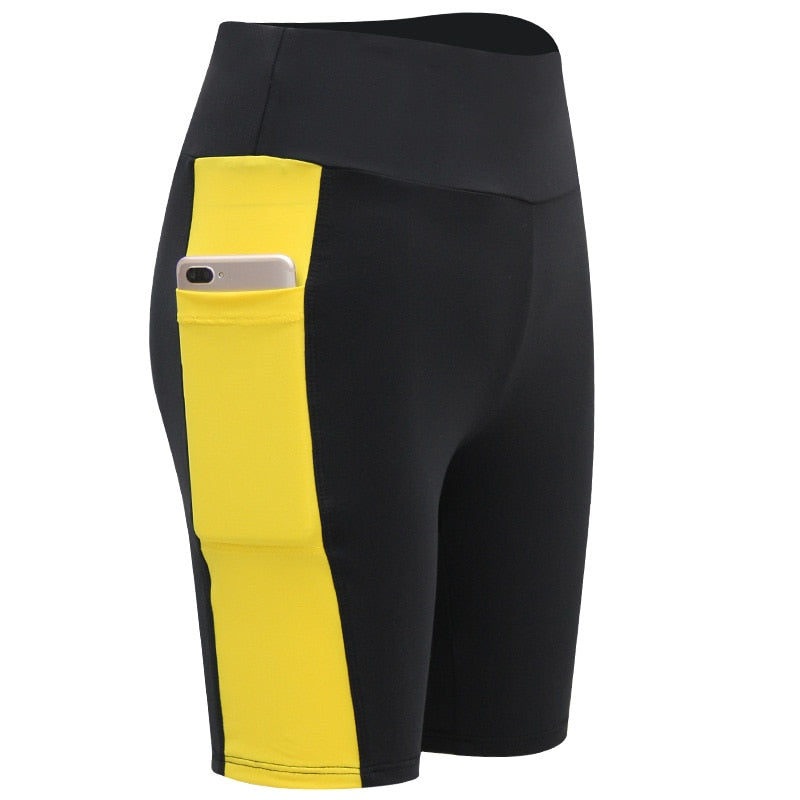 2022 Women's Yoga Pants Gym Pants Sports Running Shorts Quick Dry Leggings Cycling Push-Ups Safety Panties with Side Pockets - MJP CUP
