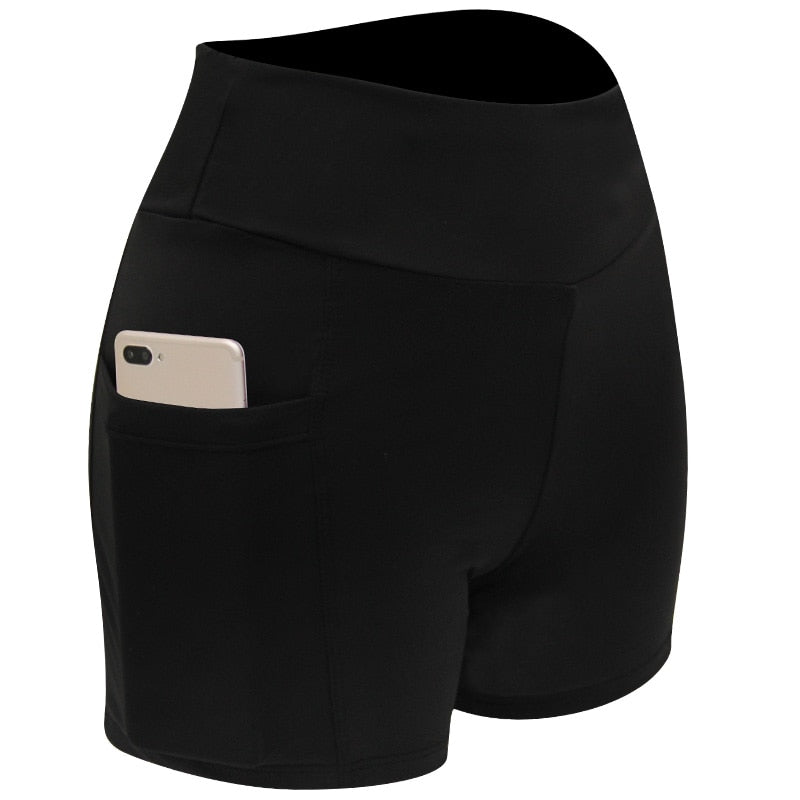 2022 Women's Yoga Pants Gym Pants Sports Running Shorts Quick Dry Leggings Cycling Push-Ups Safety Panties with Side Pockets - MJP CUP