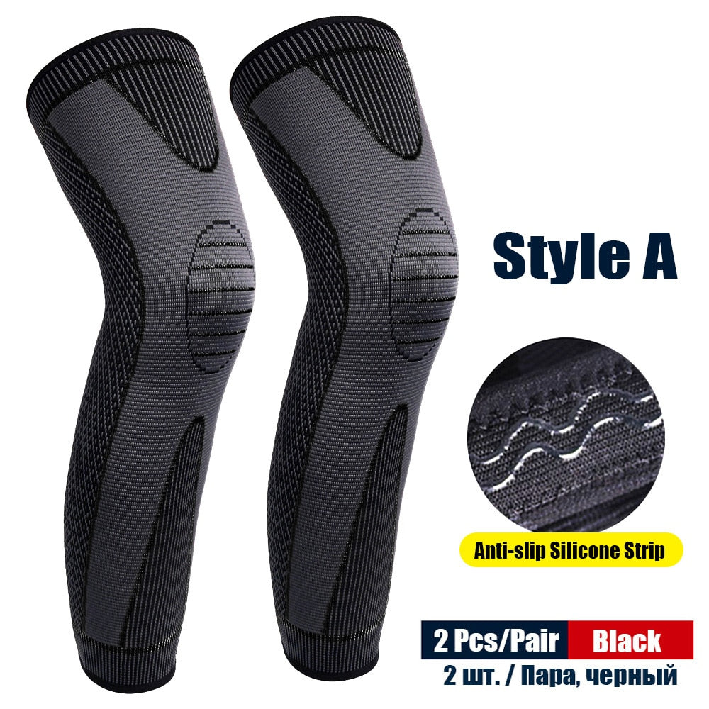 1Pair Sport Full Leg Compression Sleeves Knee Braces Support Protector for Weightlifting Arthritis Joint Pain Relief Muscle Tear - MJP CUP