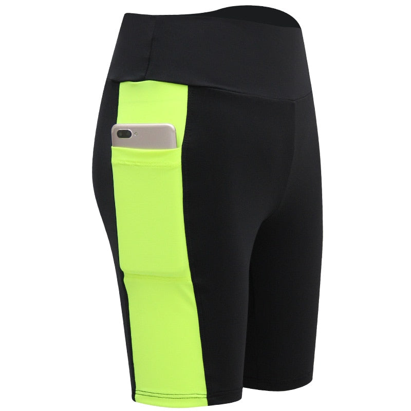 2022 Women's Yoga Pants Gym Pants Sports Running Shorts Quick Dry Leggings Cycling Push-Ups Safety Panties with Side Pockets - MJP CUP