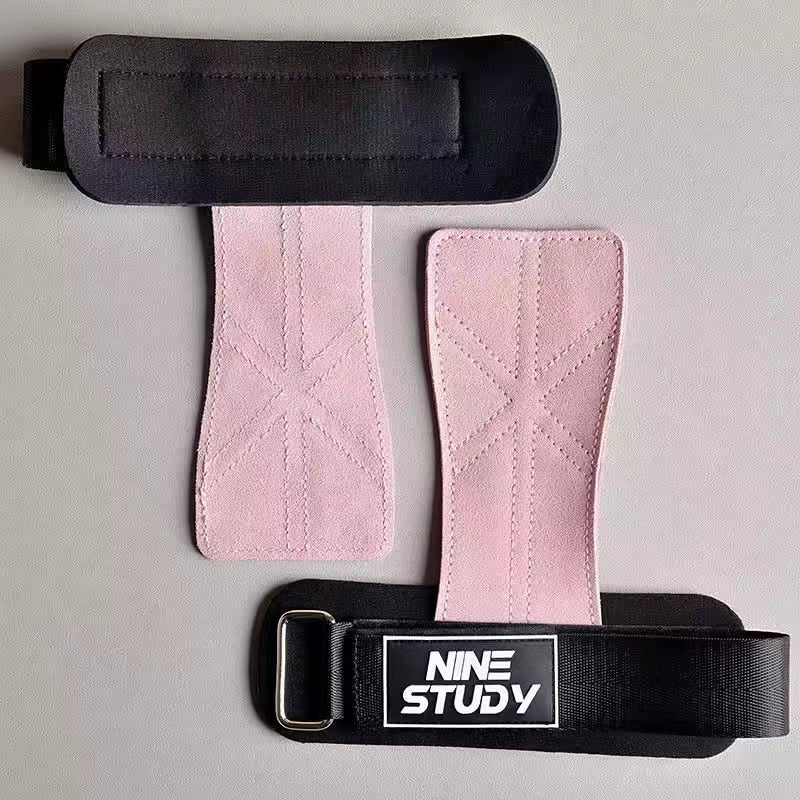 New Leather Gym Gloves Pull-ups Lifting Gymnastic Crossfit Anti-Skid Belt Wraps Support Palm Protection Pads Fitness Accessories - MJP CUP