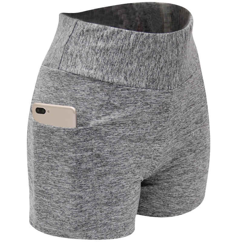 2022 Women's Yoga Pants Gym Pants Sports Running Shorts Quick Dry Leggings Cycling Push-Ups Safety Panties with Side Pockets - MJP CUP