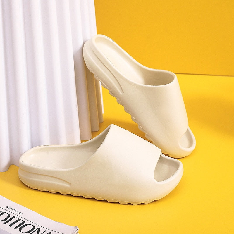 Summer Winter Slippers Women Men Sandals Casual Beach Shoes Soft Bottom Slides Thick Platform EVA Anti-Slip Home Slipper