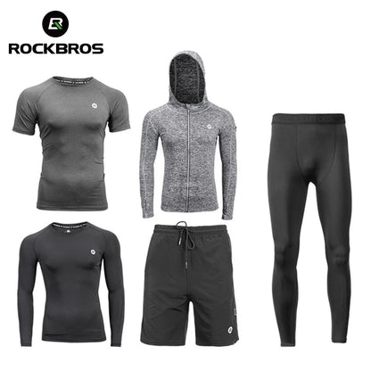 ROCKBROS Cycling Sets Men Women Quick Dry Bike Suits Running Joggers Training Gym Fitness Tracksuits Sport Sets Clothes