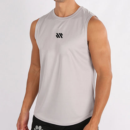 Summer Men's Gym Tank Top Fitness Training Clothing Quick-drying Loose Bodybuilding Sleeveless Shirt Men Fashion Basketball Vest