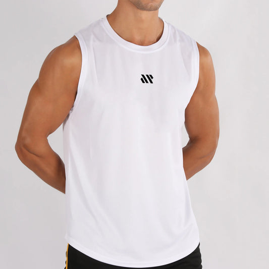 Summer Men's Gym Tank Top Fitness Training Clothing Quick-drying Loose Bodybuilding Sleeveless Shirt Men Fashion Basketball Vest