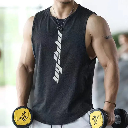 2025 New Fitness Sports Vest 3D Printed Men's Gym Exercise Sleeve Shirt Men's Summer Undershirt Basketball Running Men