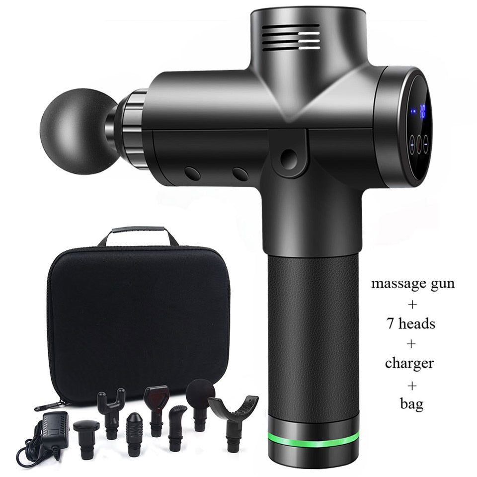 Vincm Massage Gun LCD Display Fascia Gun Sport Therapy Deep Muscle Pain Exercising Relaxation Massager 7 Fucntions