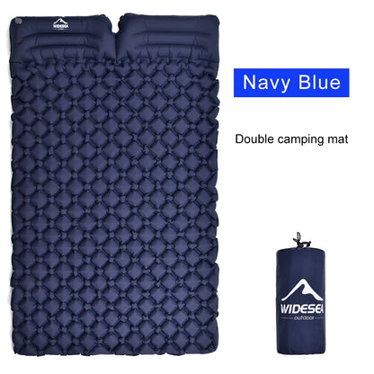 widesea camping Double Inflatable Mattress Outdoor Sleeping Pad Bed Ultralight Folding Travel Air Mat Cushion Moistureproof