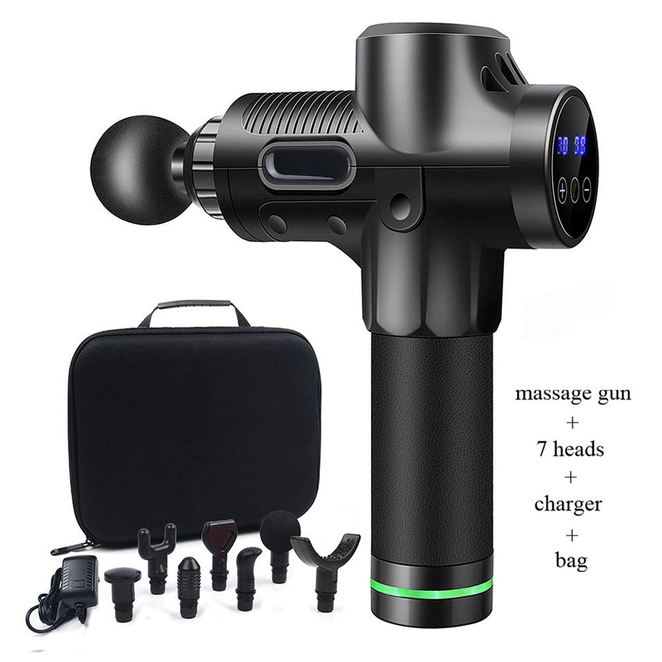 Vincm Massage Gun LCD Display Fascia Gun Sport Therapy Deep Muscle Pain Exercising Relaxation Massager 7 Fucntions