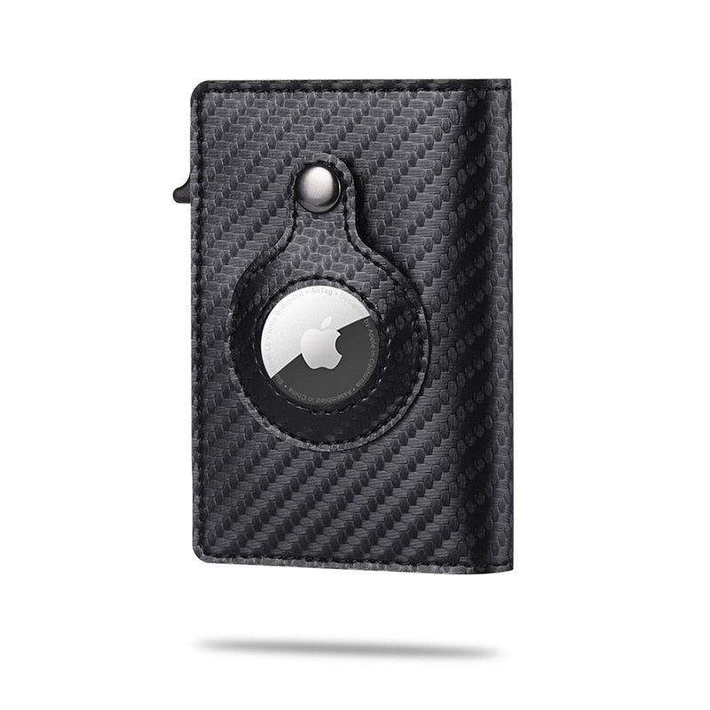 Apple Airtag Wallet Men Carbon Fiber Fashion ID Credit Card Holder Slim with Airbag Slide Wallet Designer Cardholder