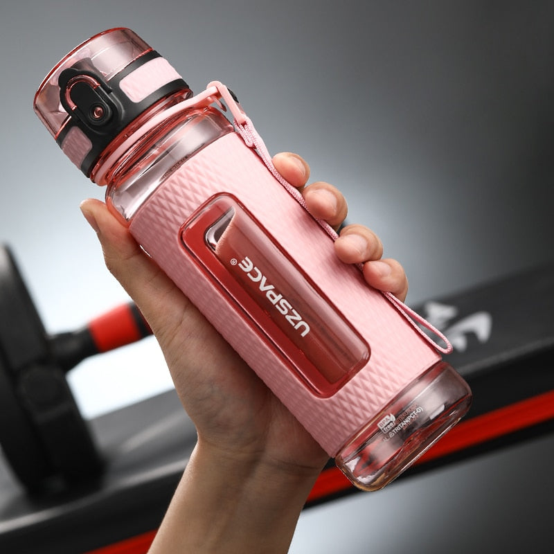 UZSPACE Sport Water Bottles BPA Free Portable Gym Anti-fall Leak-proof Large Capacity Fitness Kettle Tritan Plastic Drink Bottle