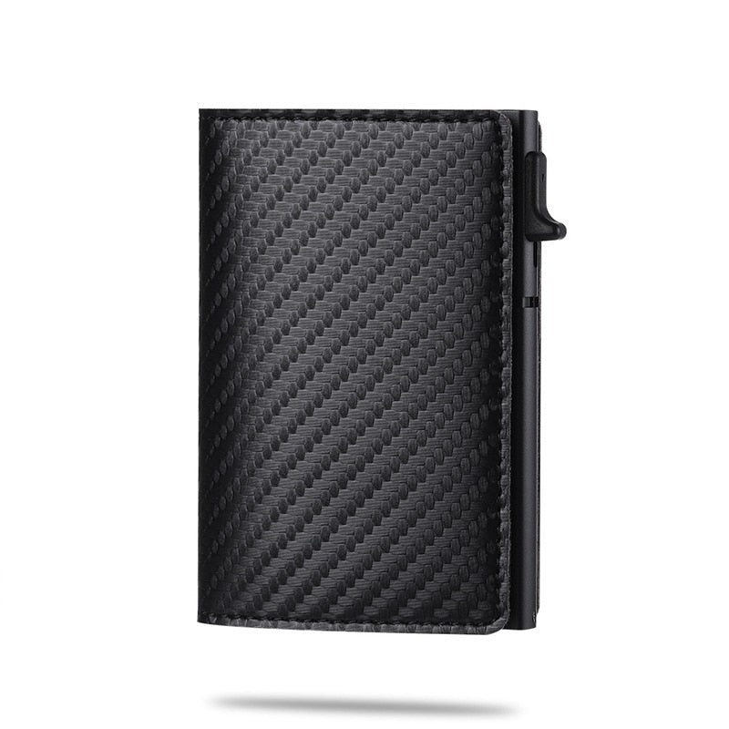 Apple Airtag Wallet Men Carbon Fiber Fashion ID Credit Card Holder Slim with Airbag Slide Wallet Designer Cardholder