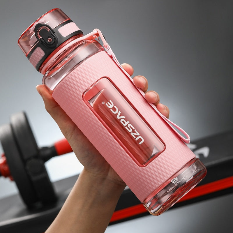 UZSPACE Sport Water Bottles BPA Free Portable Gym Anti-fall Leak-proof Large Capacity Fitness Kettle Tritan Plastic Drink Bottle