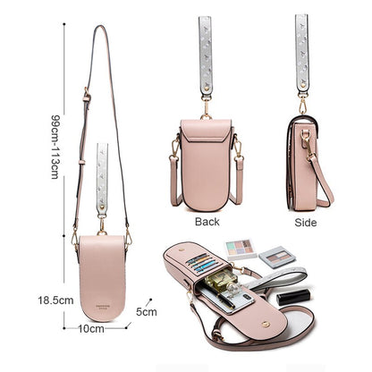 Women Handbag Fashion Small Crossbody PU Leather Mini Messenger Bags Purse Multiple Card Slots Cellphone Bag Shoulder Bag Totes