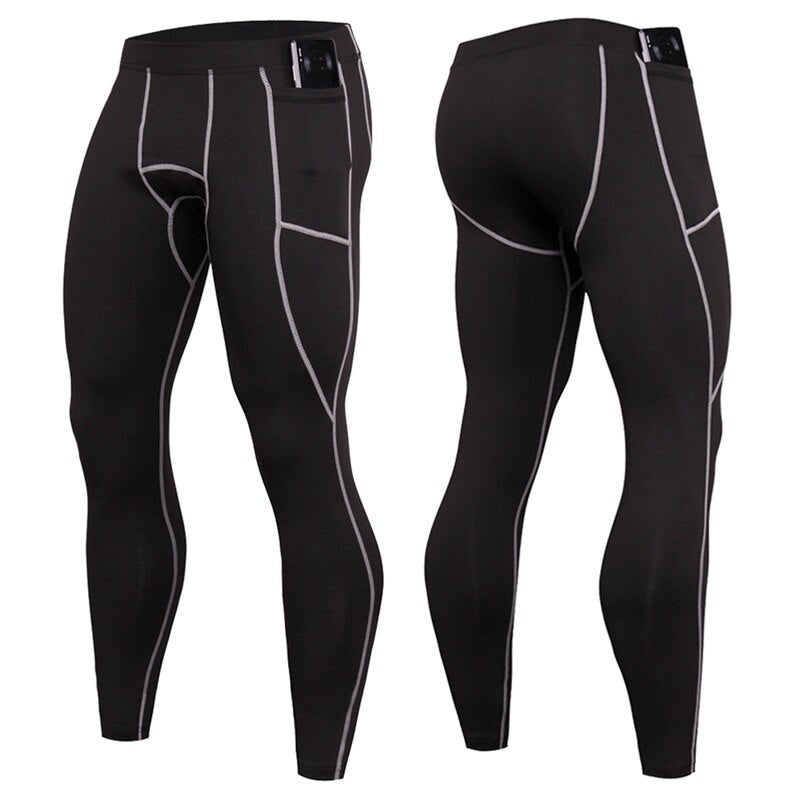 Crossfit Gym Running Mens Leggings Fitness Quick-drying Jogging Compression Pants Men Workout Training Tights Sport Man Trousers