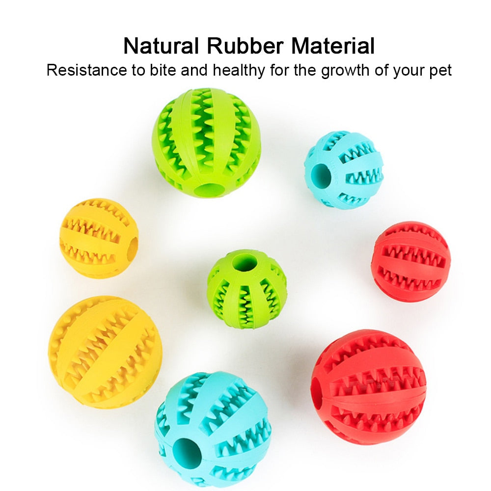 Pet Dog Toy Interactive Rubber Balls for Small Large Dogs Puppy Cat Chewing Toys Pet Tooth Cleaning Indestructible Dog Food Ball