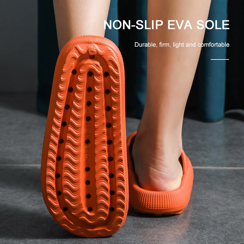 Thick Platform Bathroom Home Slippers Women Fashion Soft Sole EVA Indoor Slides Woman Sandals 2022 Summer Non-slip Flip Flops