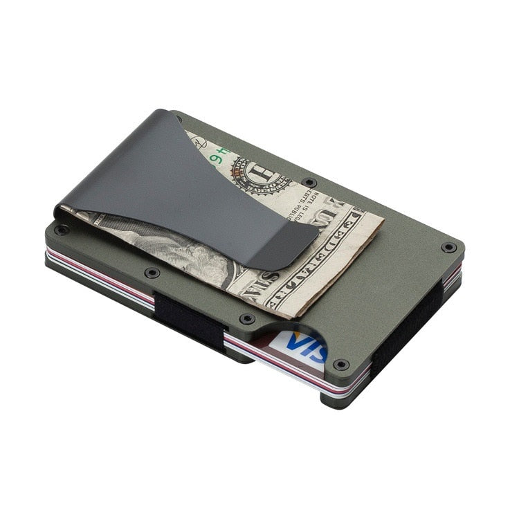 Aluminium Credit Card Holder for Men Wallet New Minimalist Blocking Slim Anti Protect Metal Cardholder Clip