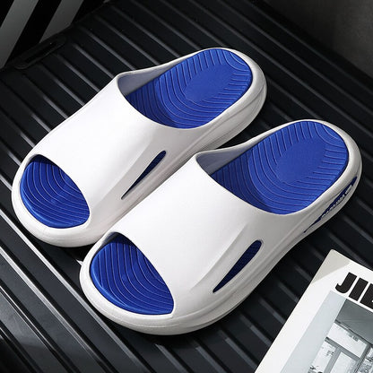 Summer Man Slippers Flip Flops 2022 New Solid Sandals Men Fashion Outside Thick Non-slip Sole Bathroom Casual Beach Home Slipper