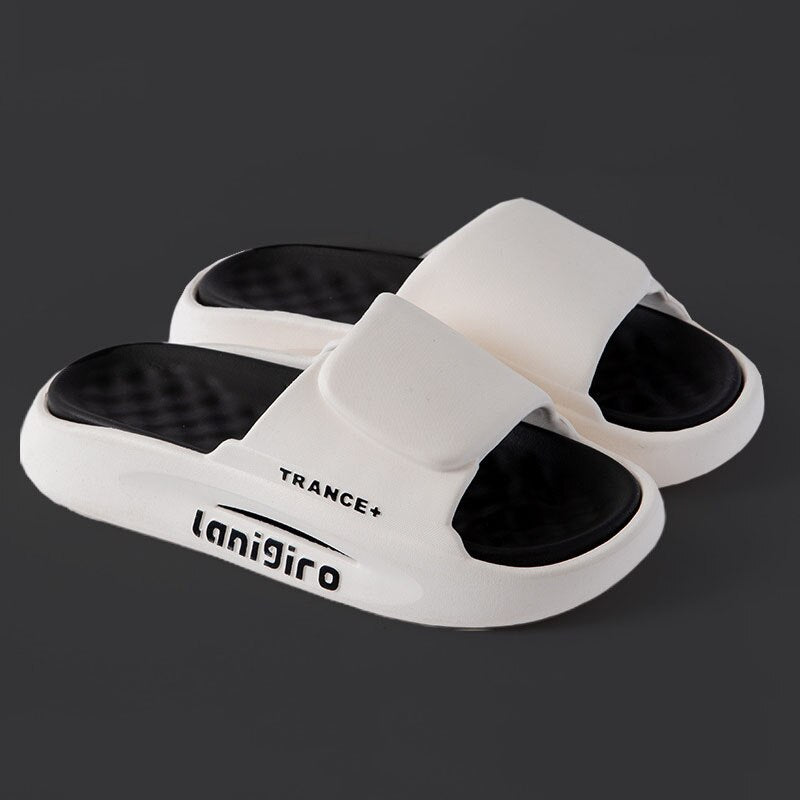 Summer Man Slippers Flip Flops 2022 New Solid Sandals Men Fashion Outside Thick Non-slip Sole Bathroom Casual Beach Home Slipper