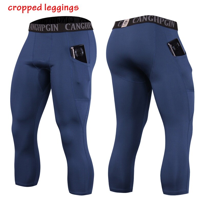 Crossfit Gym Running Mens Leggings Fitness Quick-drying Jogging Compression Pants Men Workout Training Tights Sport Man Trousers