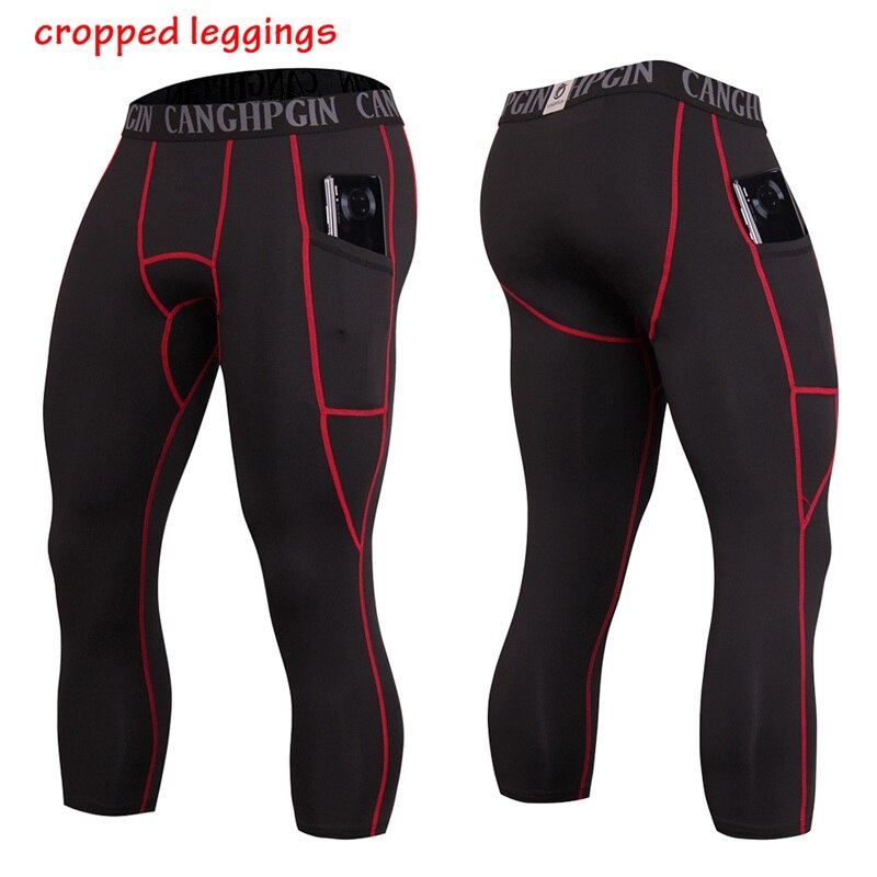 Crossfit Gym Running Mens Leggings Fitness Quick-drying Jogging Compression Pants Men Workout Training Tights Sport Man Trousers