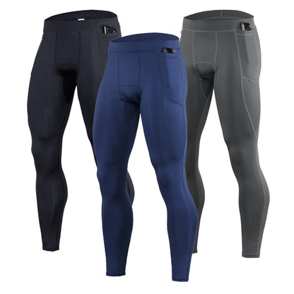 Crossfit Gym Running Mens Leggings Fitness Quick-drying Jogging Compression Pants Men Workout Training Tights Sport Man Trousers