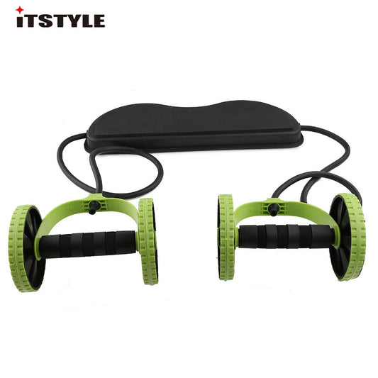 ITSTYLE Multifunction AB Wheels Roller Fitness With Stretch Elastic Abdominal Resistance