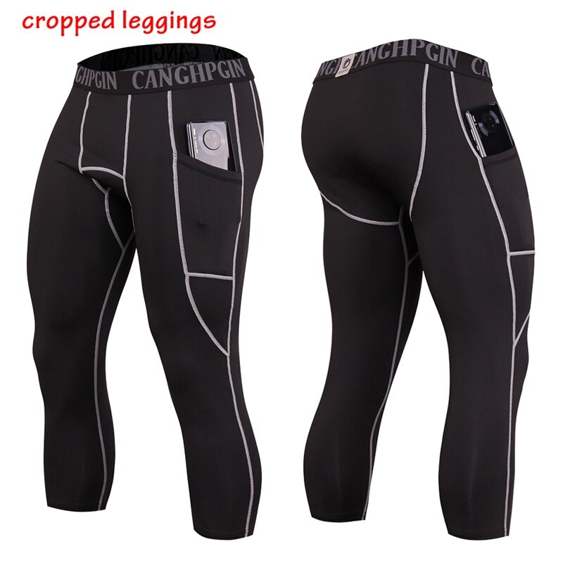 Crossfit Gym Running Mens Leggings Fitness Quick-drying Jogging Compression Pants Men Workout Training Tights Sport Man Trousers