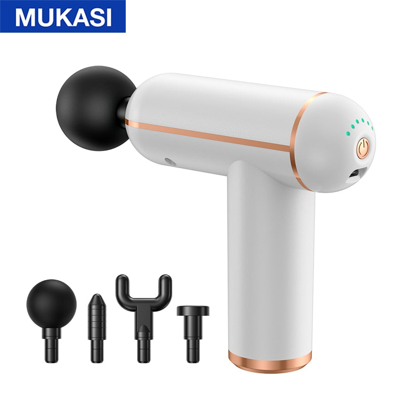 MUKASI Massage Gun Portable Percussion Pistol Massager For Body Neck Deep Tissue Muscle Relaxation Gout Pain Relief Fitness