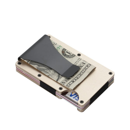 Aluminium Credit Card Holder for Men Wallet New Minimalist Blocking Slim Anti Protect Metal Cardholder Clip