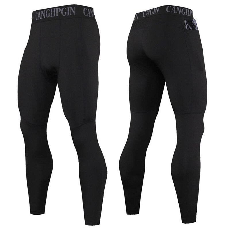 Crossfit Gym Running Mens Leggings Fitness Quick-drying Jogging Compression Pants Men Workout Training Tights Sport Man Trousers